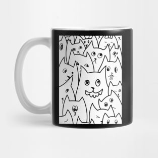 Cats Doodle Art / Cats Graffiti / Funny Cat Line Art Mug